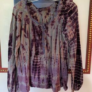 XCVI, tye dyed peasant tee, 100% cotton